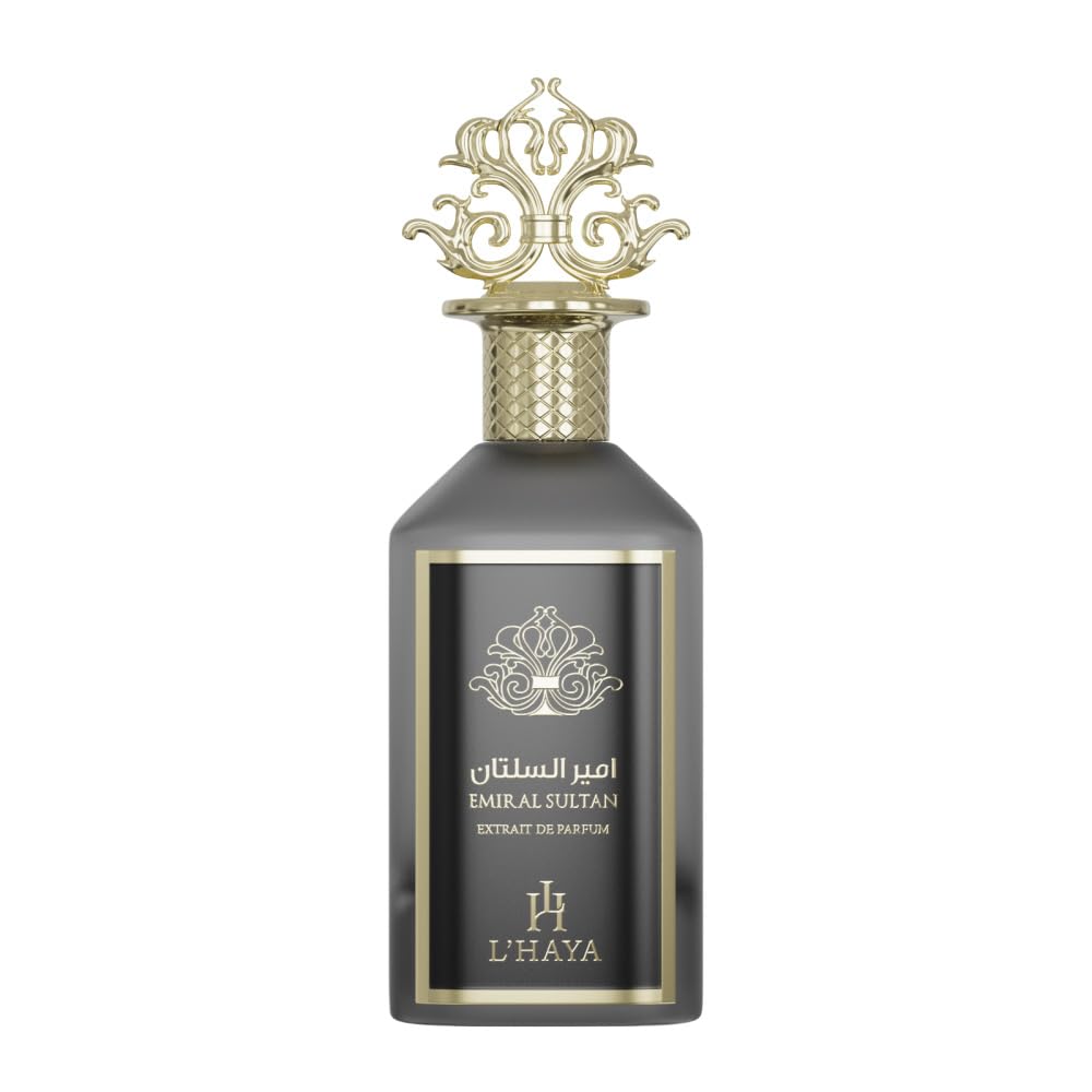 L'HAYA Emir Al Sultan Extrait De Parfum Luxury Fragrance 100ml 3.4 oz Gold Crown