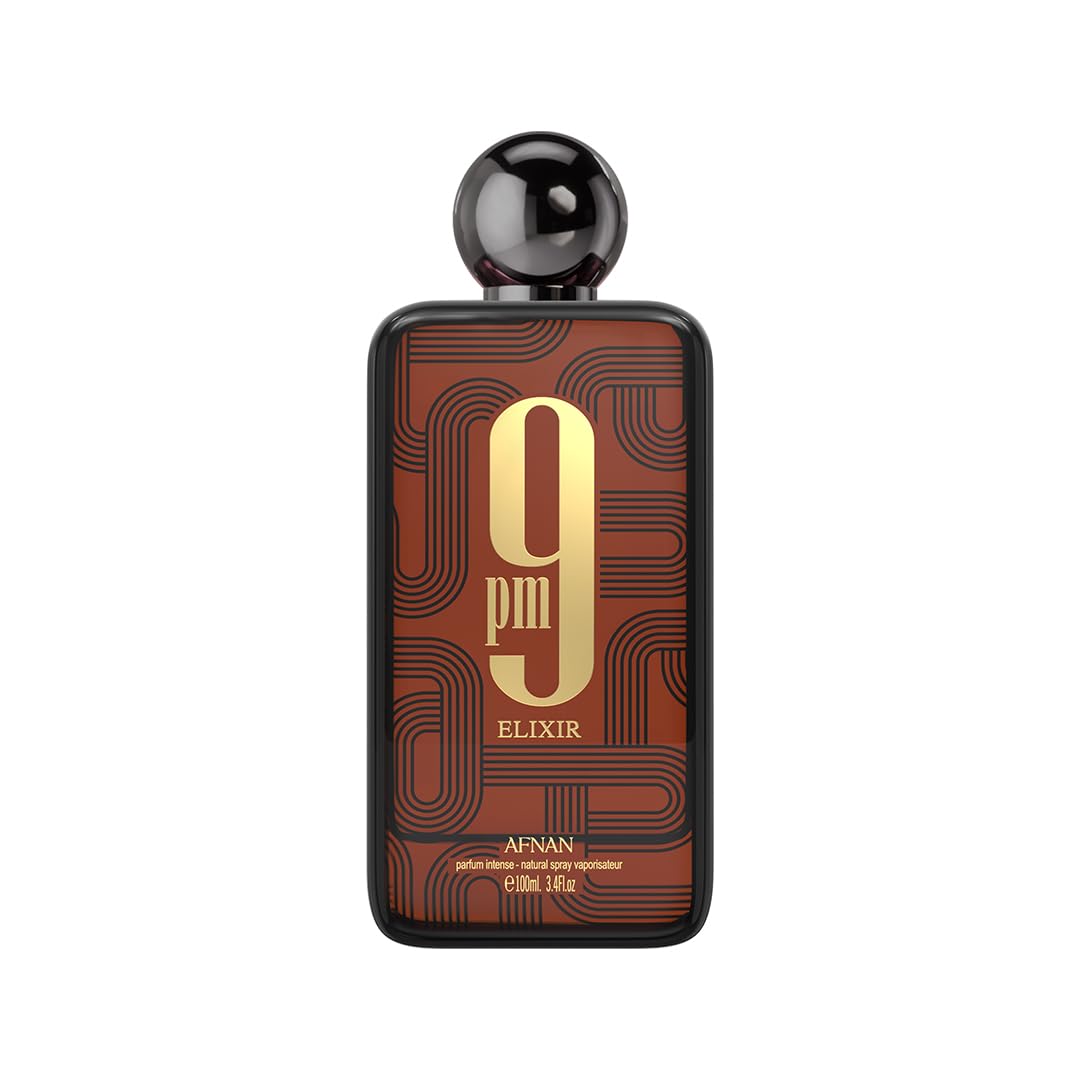 9 PM Elixir By Afnan Unisex Extrait de Parfum, 3.4 oz 100 ML