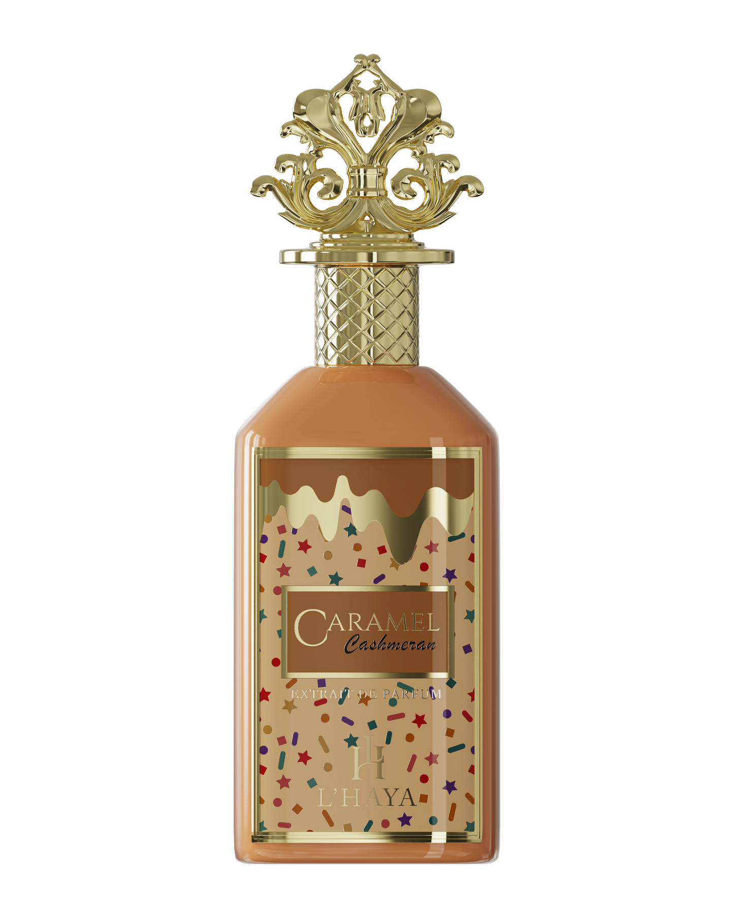 L'HAYA CARAMEL CASHMERAN Extrait De Parfum Luxury Fragrance 100ml 3.4 oz Gold Crown