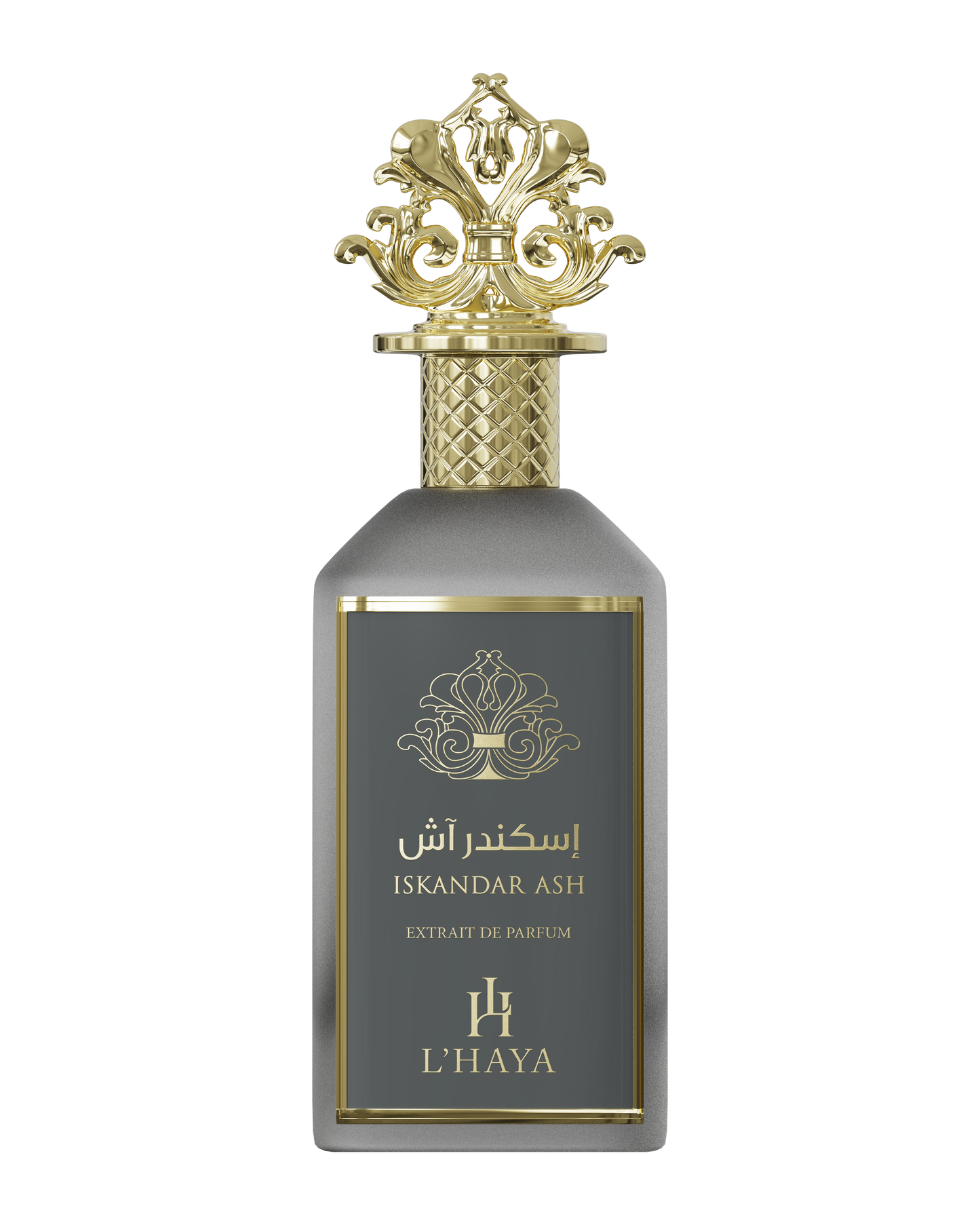 L'HAYA ISKANDER ASH Extrait Parfum Luxury Fragrance 100ml 3.4 oz Gold Crown