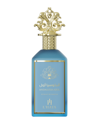 L'HAYA ANDALUCÍA AZUL Extrait de Parfum Luxury Fragrance 100ml 3.4 oz Gold Crown