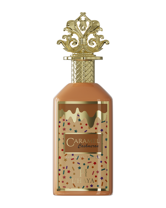 L'HAYA CARAMEL CASHMERAN  Extrait De Parfum Luxury Fragrance 100ml 3.4 oz Gold Crown