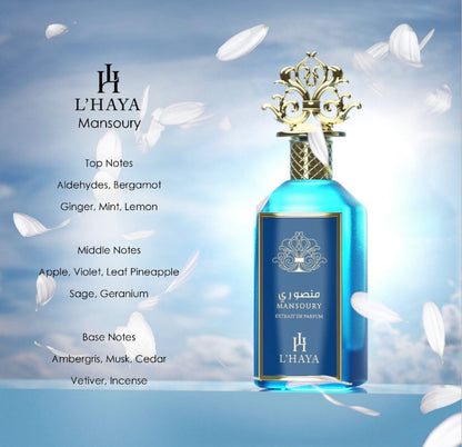 L'HAYA Mansoury Extrait de Parfum Luxury Fragrance 100ml 3.4 oz Gold Crown