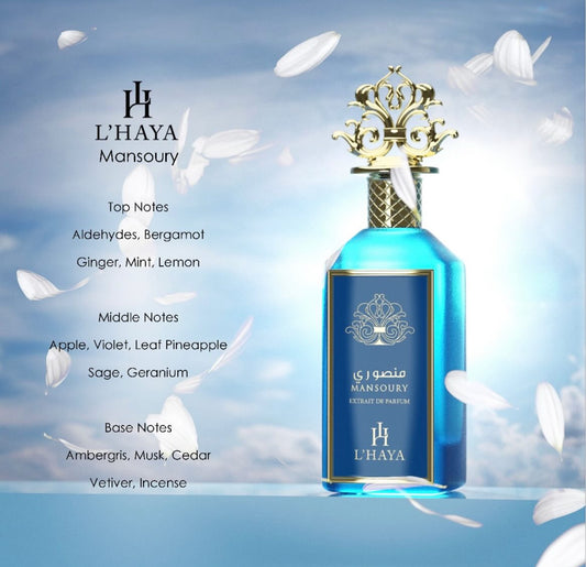 L'HAYA Mansoury Extrait de Parfum Luxury Fragrance 100ml 3.4 oz Gold Crown