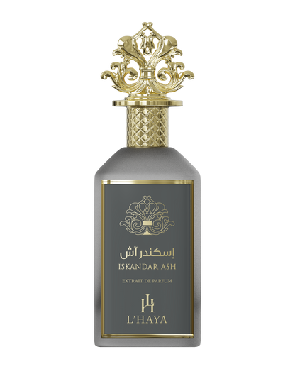 L'HAYA ISKANDER ASH Extrait Parfum Luxury Fragrance 100ml 3.4 oz Gold Crown