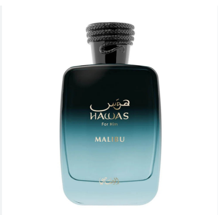 Hawas Malibu By Rasasi Unisex Eau De Perfum Long Lasting Frgrance 3.4 oz 100 ml
