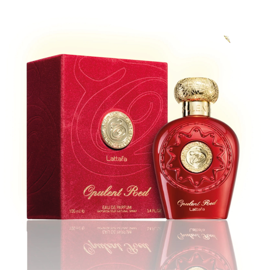 Rojo opulento por Lattafa Eau De Parfum 3.4 Oz