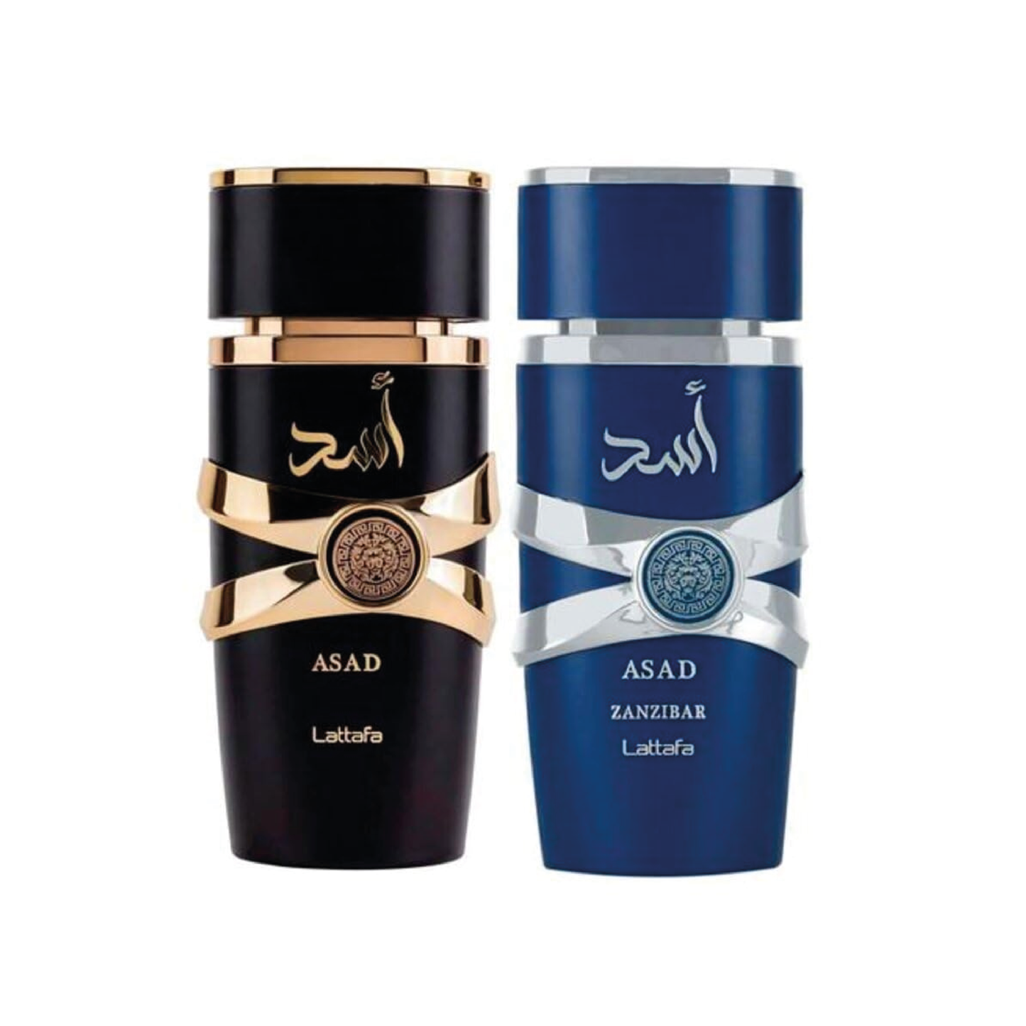 Lattafa Asad – Set de regalo de 2 piezas (EDP 100 ml + Asad Zanzibar EDP 100 ml)