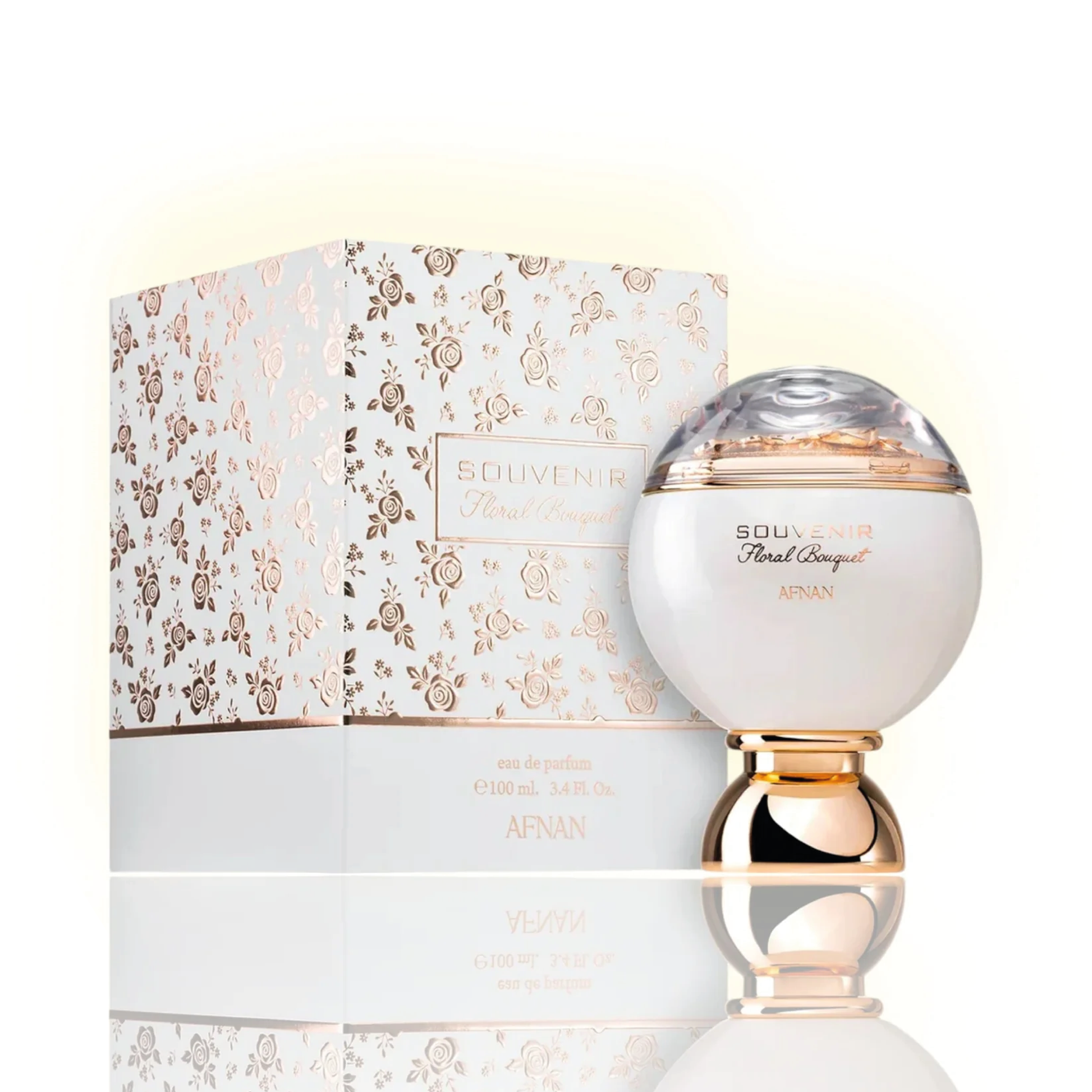 Afnan Souvenir Floral Bouquet for Women Eau de Parfum Spray, 3.4 Ounce