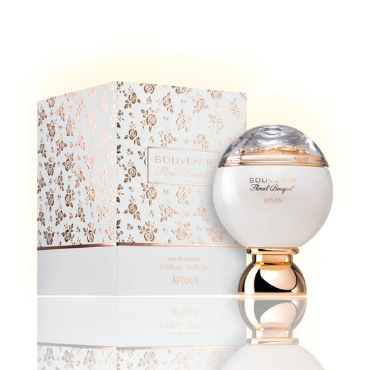 Afnan Souvenir Floral Bouquet para mujer Eau de Parfum Spray, 3.4 onzas