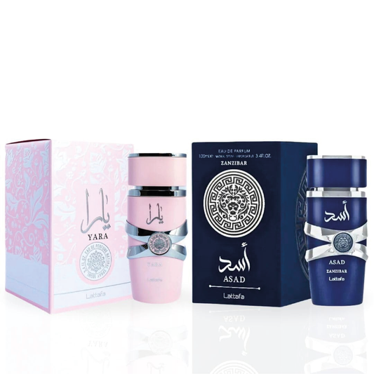 Yara &amp; Asad – Set de perfumes unisex (2 x 100 ml / 3,4 fl oz)