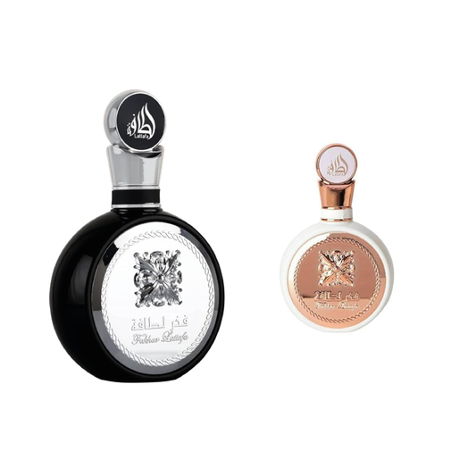 Set de regalo de perfume Fakhar de Lattafa Perfumes para hombre y mujer (100 ml/3,4 fl oz cada uno)
